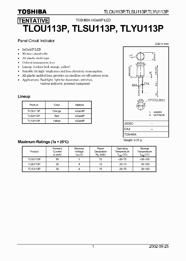 TLYU113P_8311855.PDF Datasheet