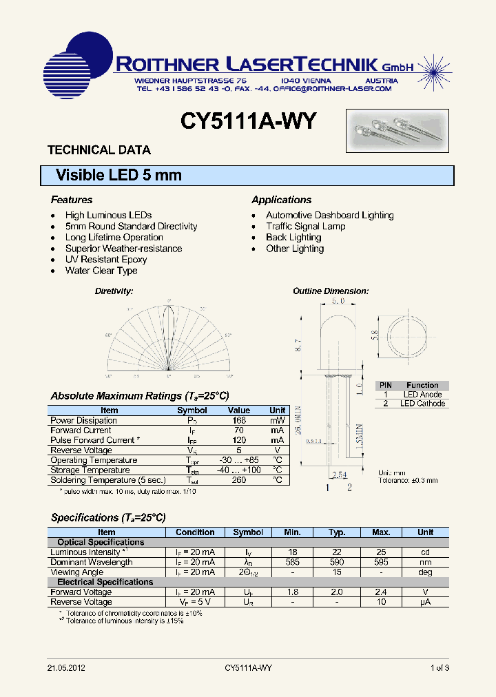 CY5111A-WY_8319600.PDF Datasheet