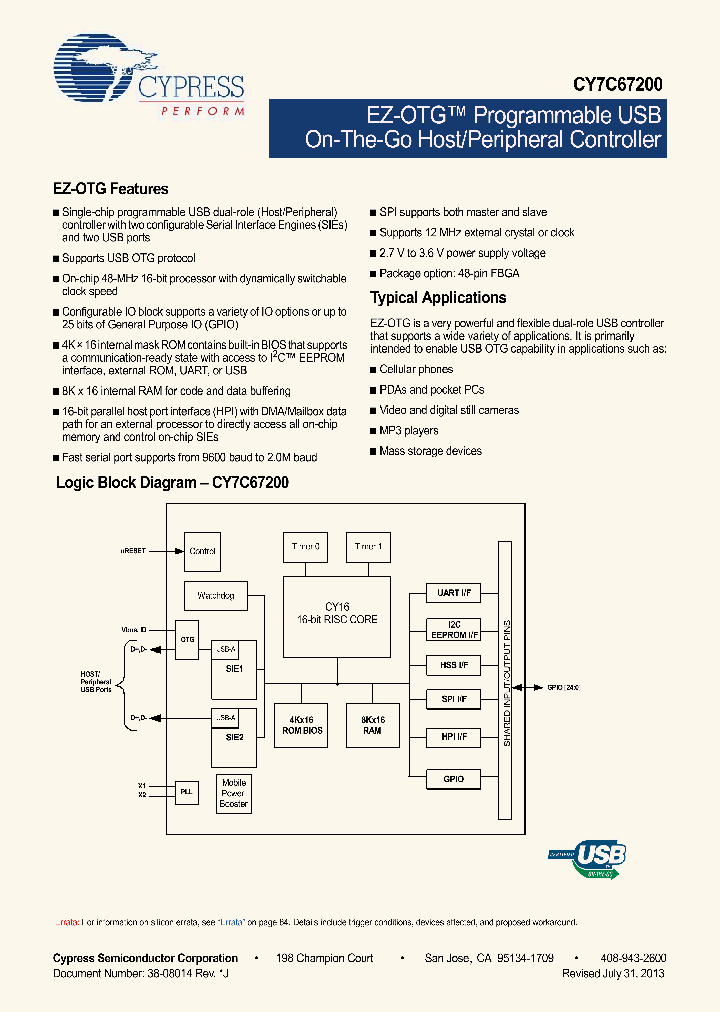 CY7C67200-48BAXI_8319986.PDF Datasheet