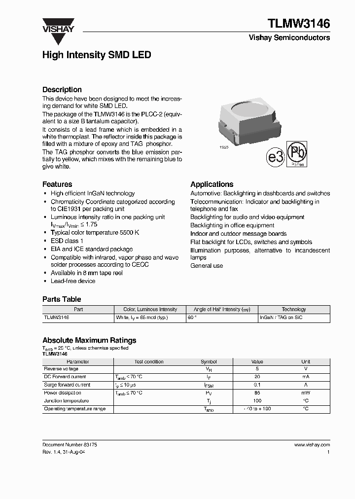 TLMW3146_8322332.PDF Datasheet