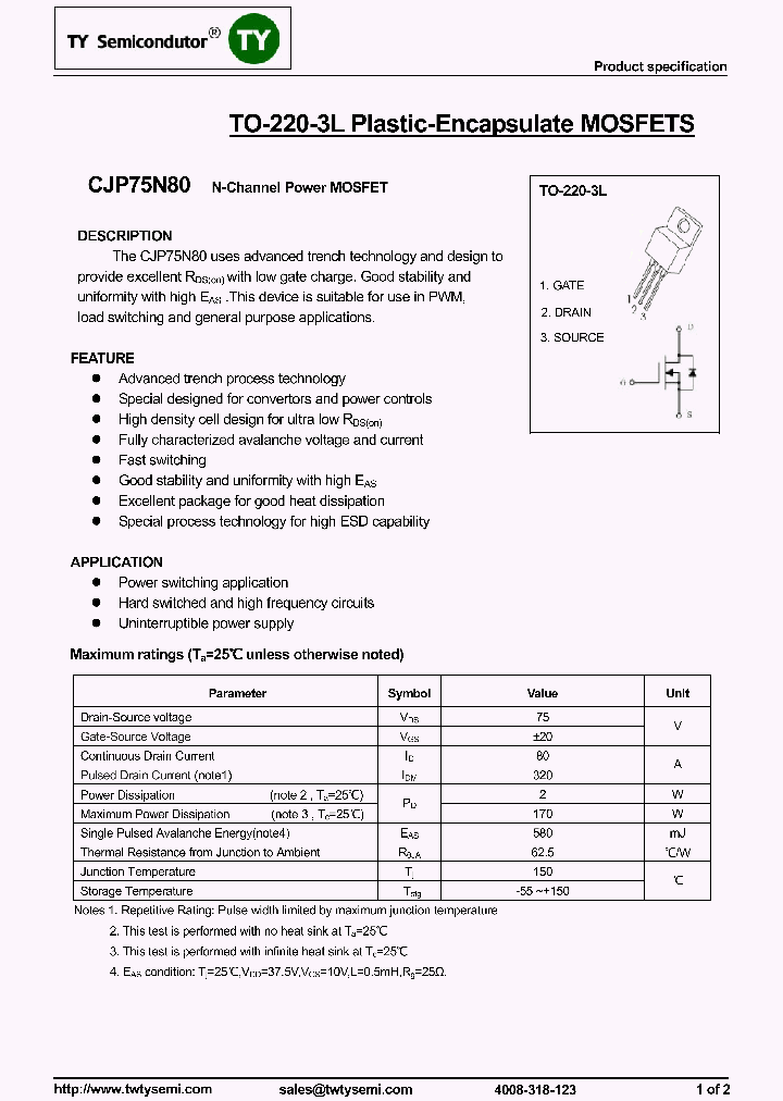 CJP75N80-TO220-3L_8327241.PDF Datasheet