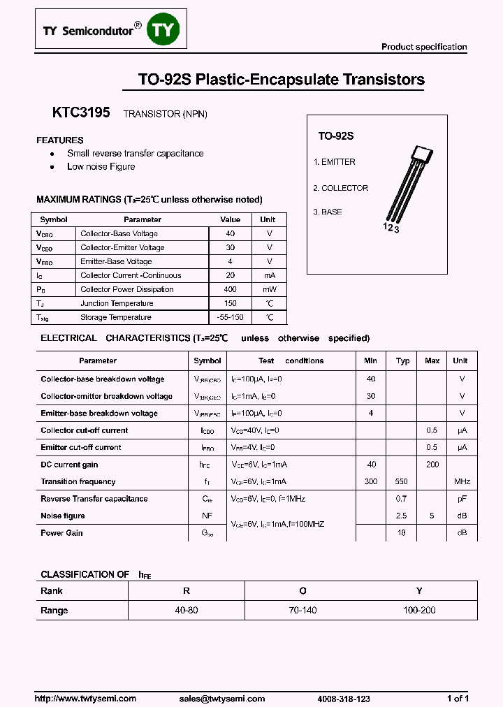 KTC3195_8327481.PDF Datasheet