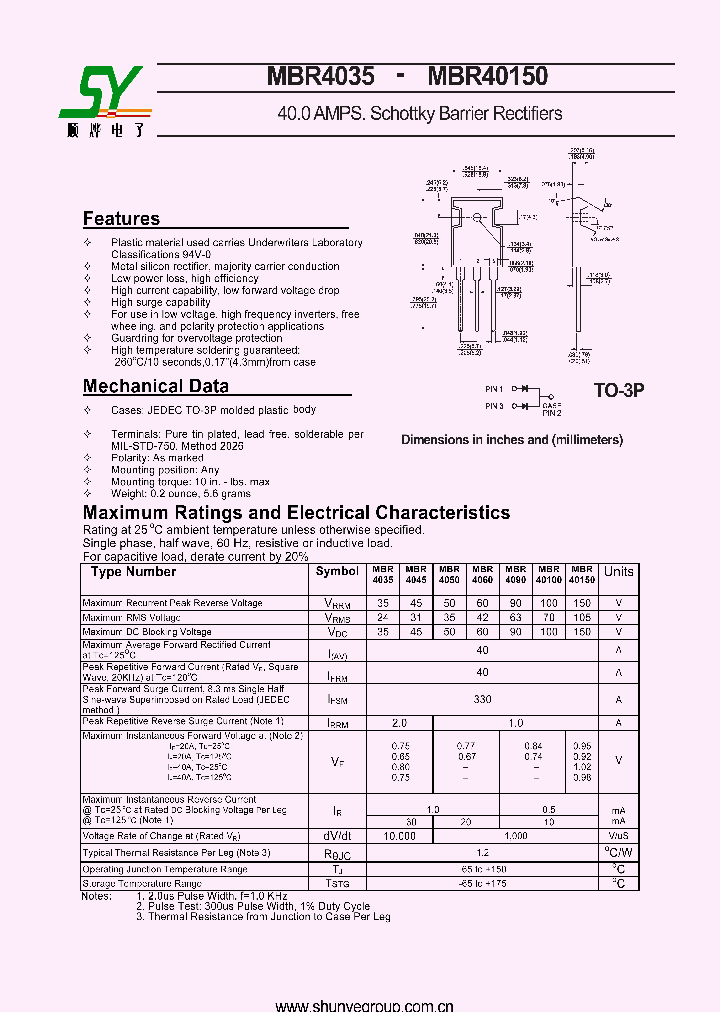 MBR40100_8329798.PDF Datasheet