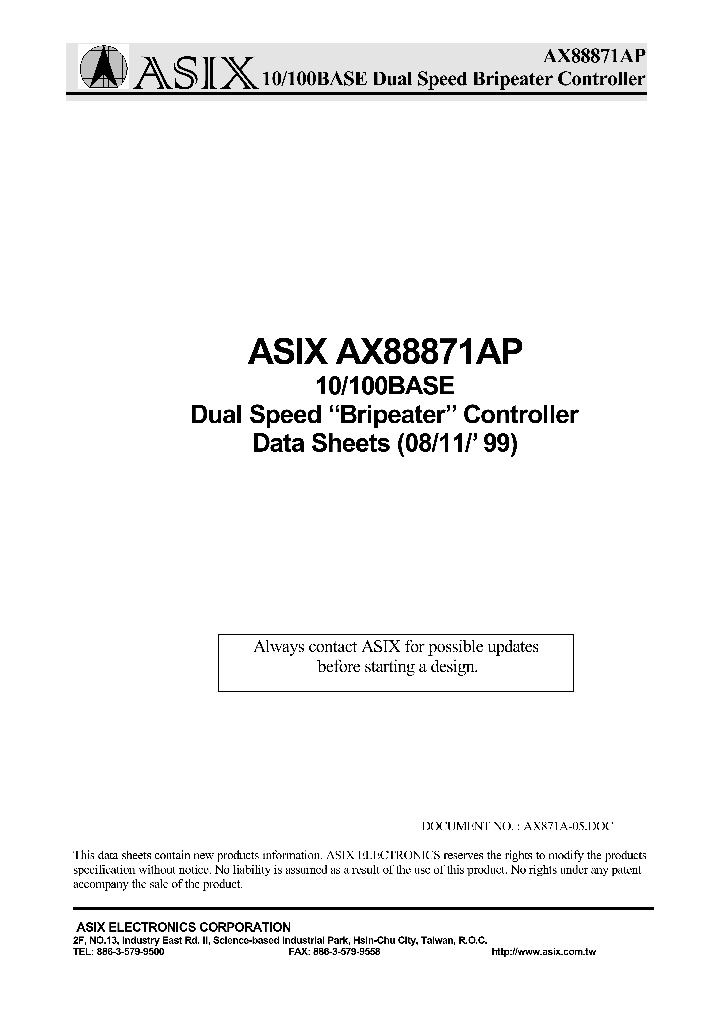 AX88871AP_8333340.PDF Datasheet