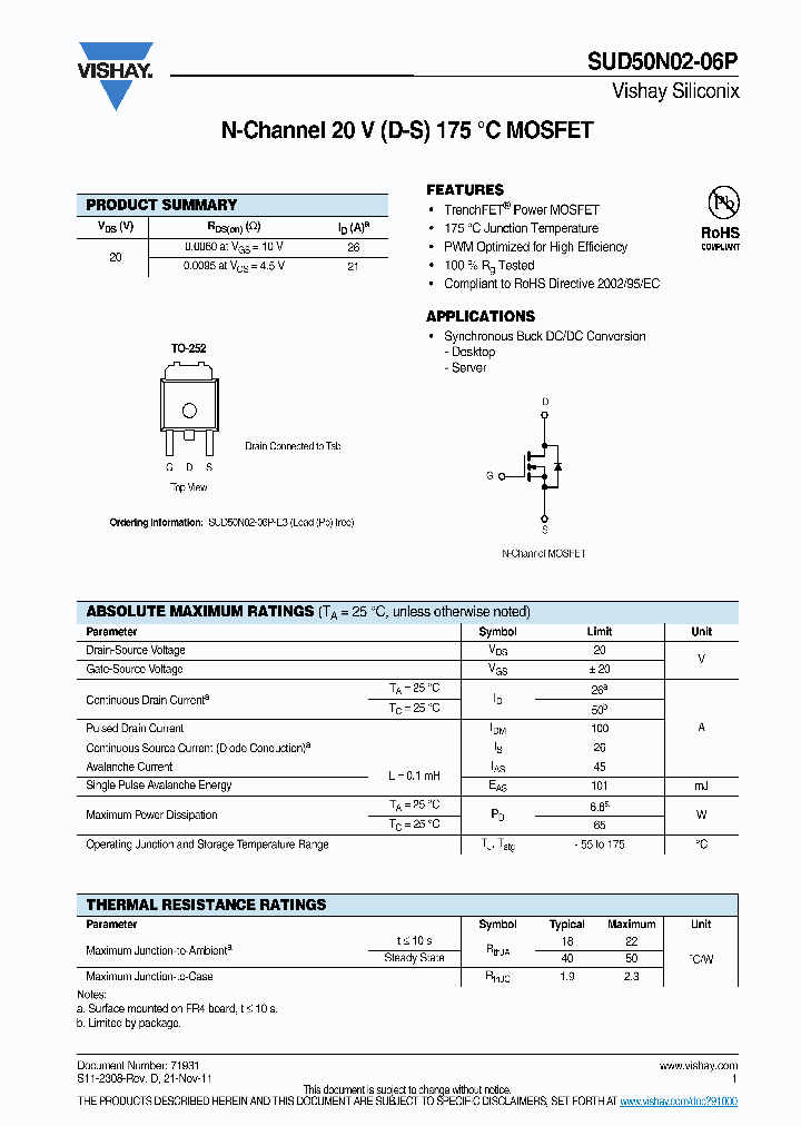 SUD50N02_8335609.PDF Datasheet