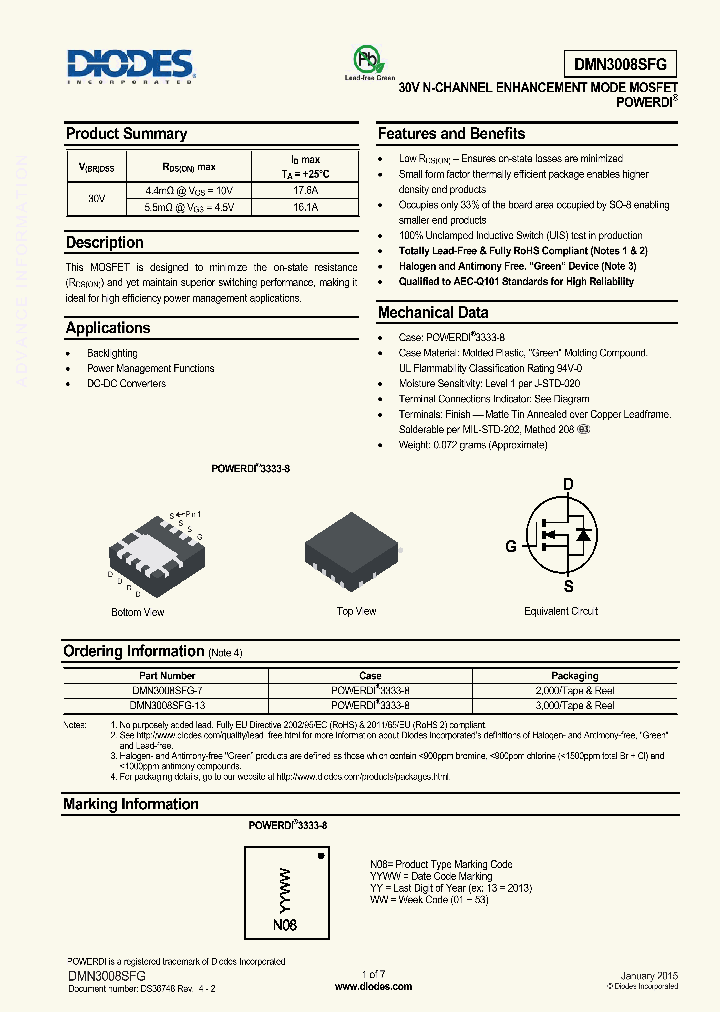 DMN3008SFG_8336556.PDF Datasheet