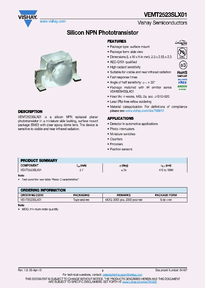 VEMT2523SLX01_8338449.PDF Datasheet