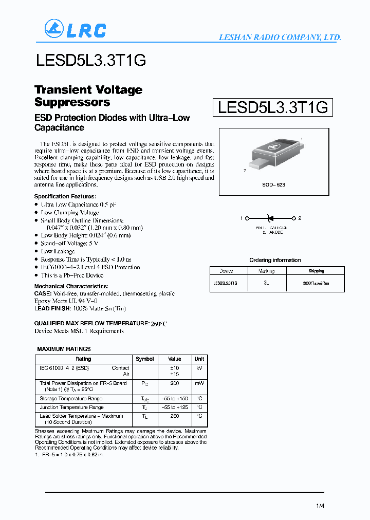 LESD5L33T1G_8340675.PDF Datasheet