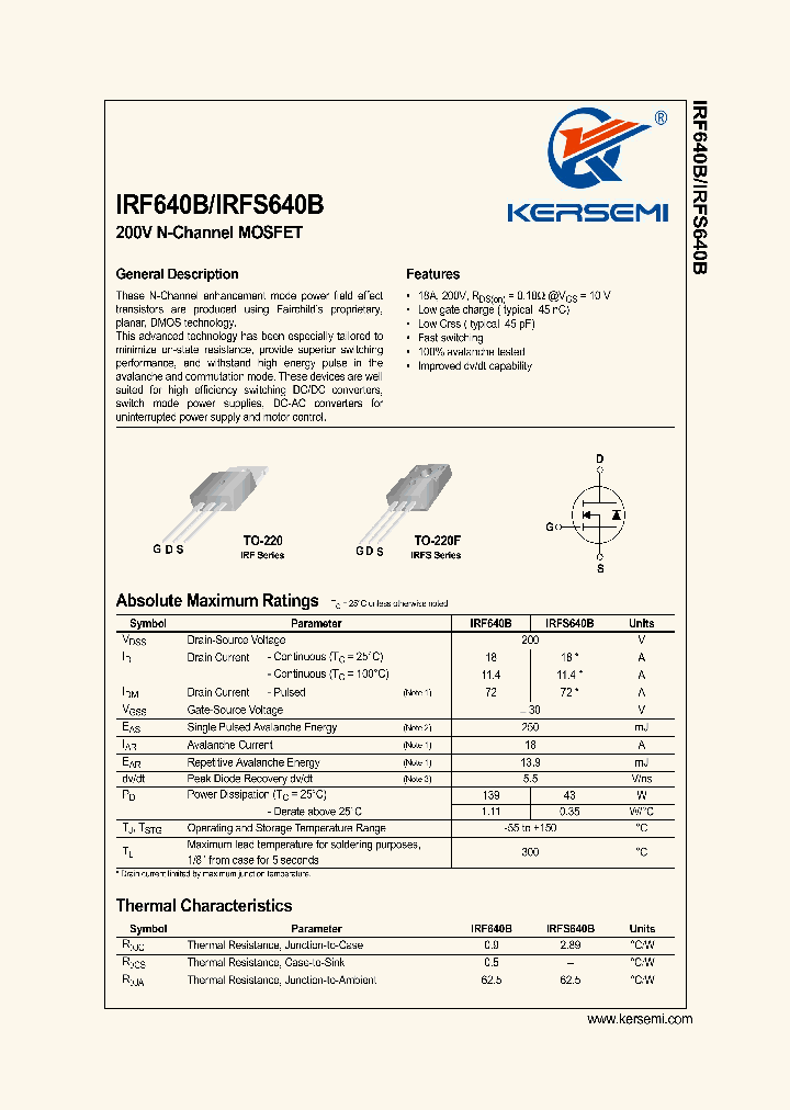 IRF640B_8342325.PDF Datasheet