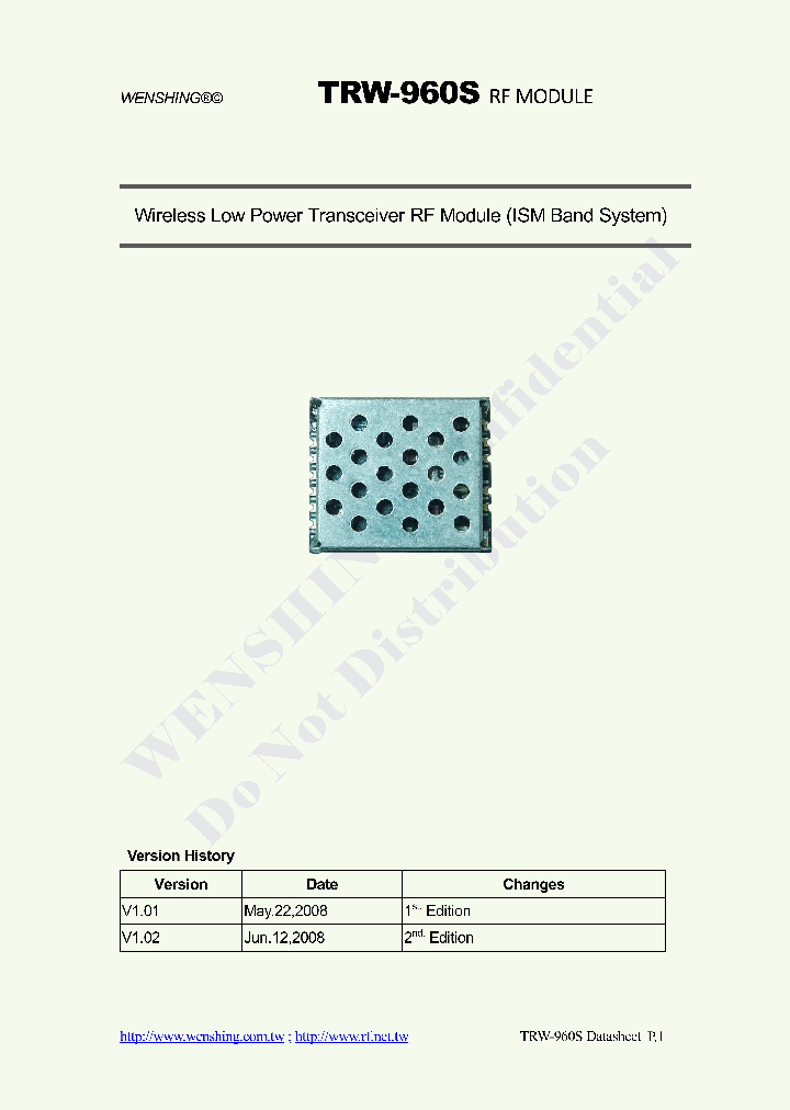 TRW-960S_8346715.PDF Datasheet