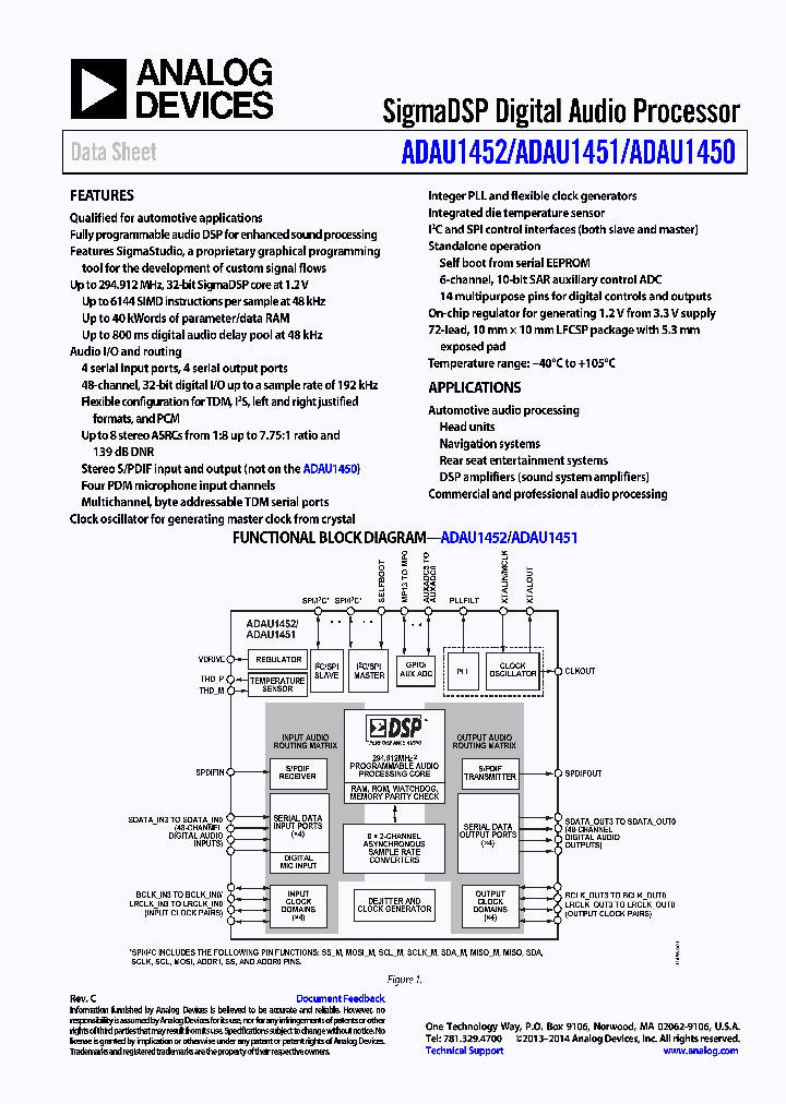 EVAL-ADAU1452MINIZ_8354951.PDF Datasheet