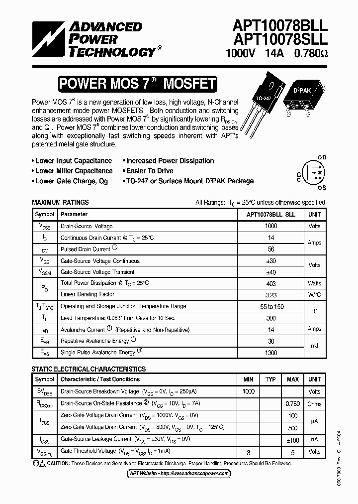 APT10078BLLG_8355826.PDF Datasheet