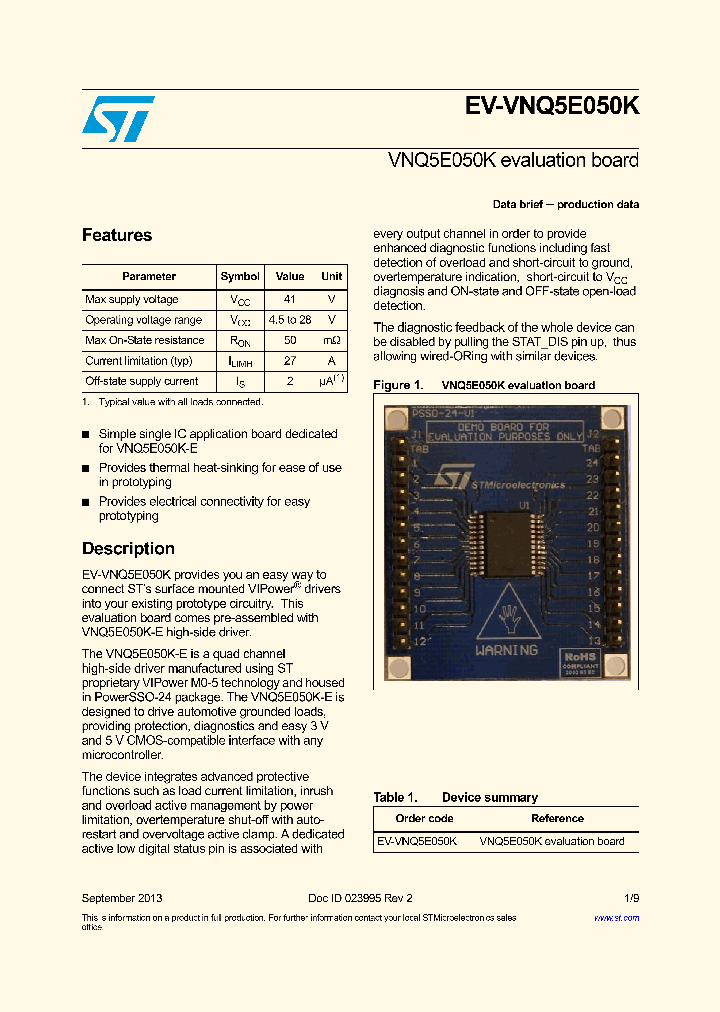 EV-VNQ5E050K_8355850.PDF Datasheet