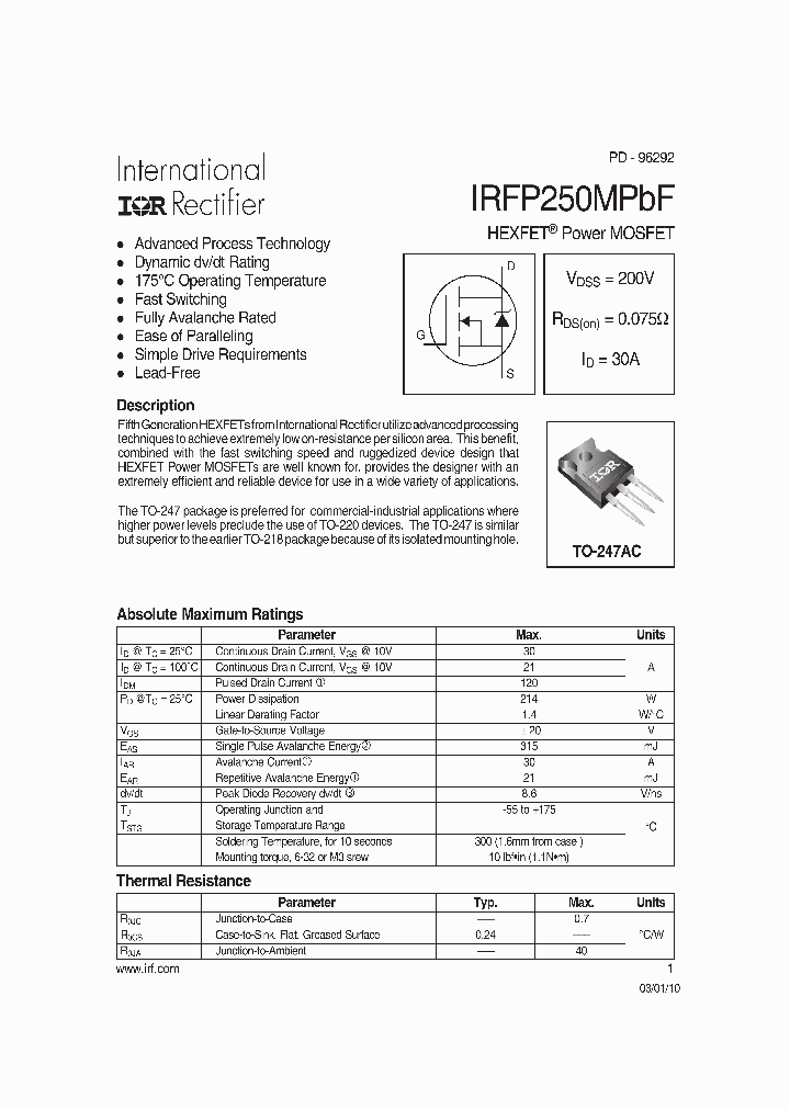 IRFP250MPBF_8358536.PDF Datasheet