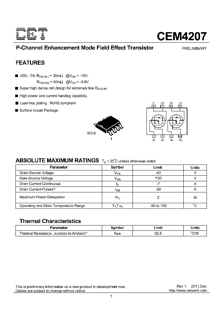 CEM4207_8360435.PDF Datasheet