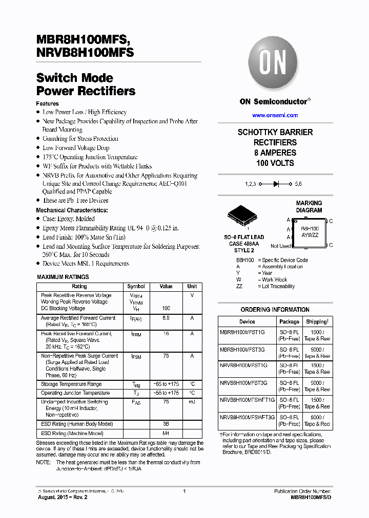 MBR8H100MFST3G_8362034.PDF Datasheet