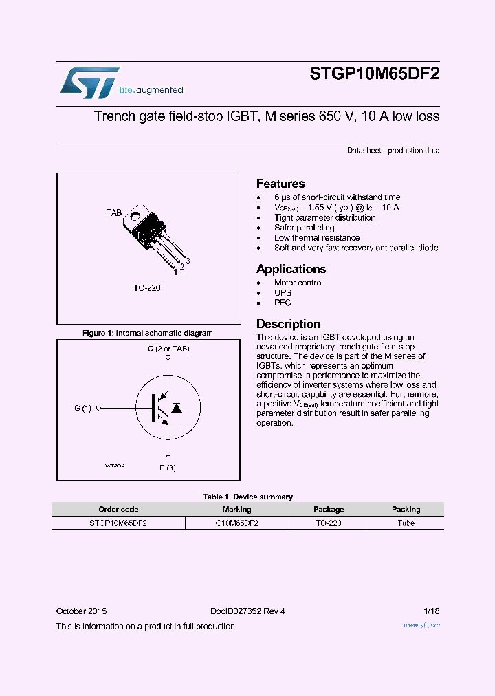 STGP10M65DF2_8363653.PDF Datasheet