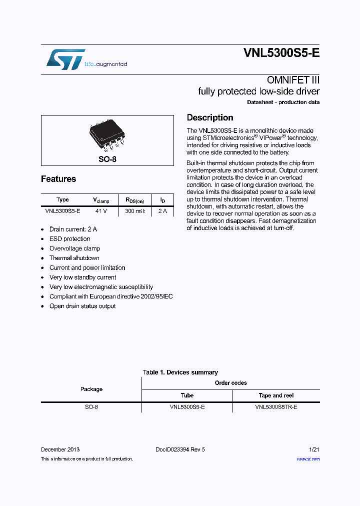 VNL5300S5-E_8366853.PDF Datasheet