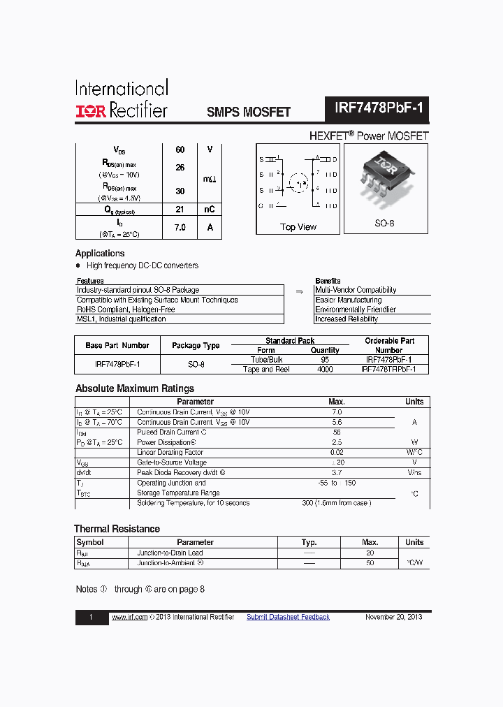 IRF7478PBF-1_8367226.PDF Datasheet