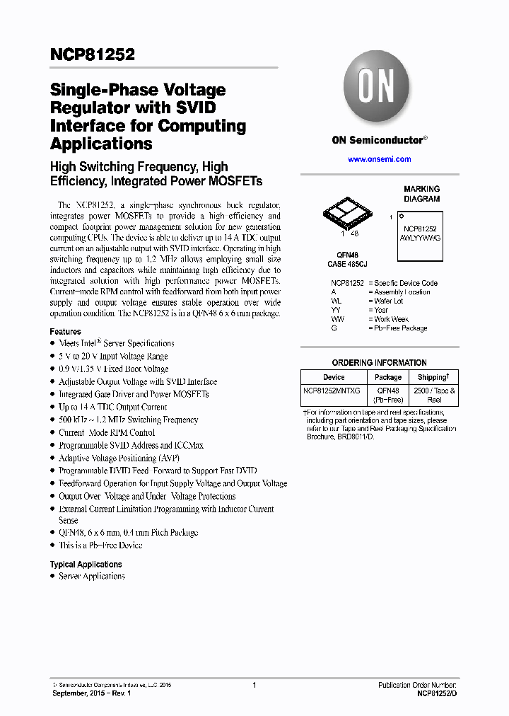 NCP81252MNTXG_8370358.PDF Datasheet