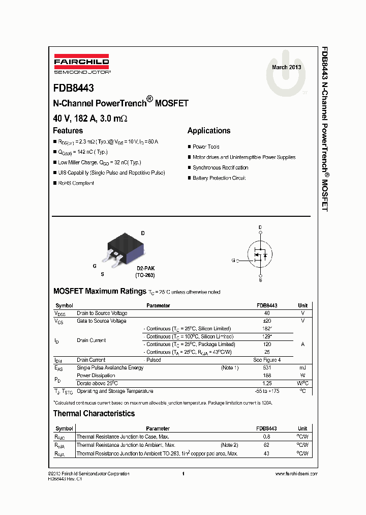 FDB8443_8374001.PDF Datasheet