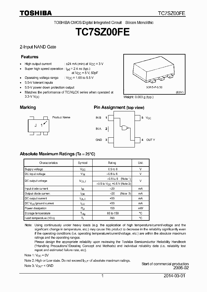 TC7SZ00FE_8383020.PDF Datasheet