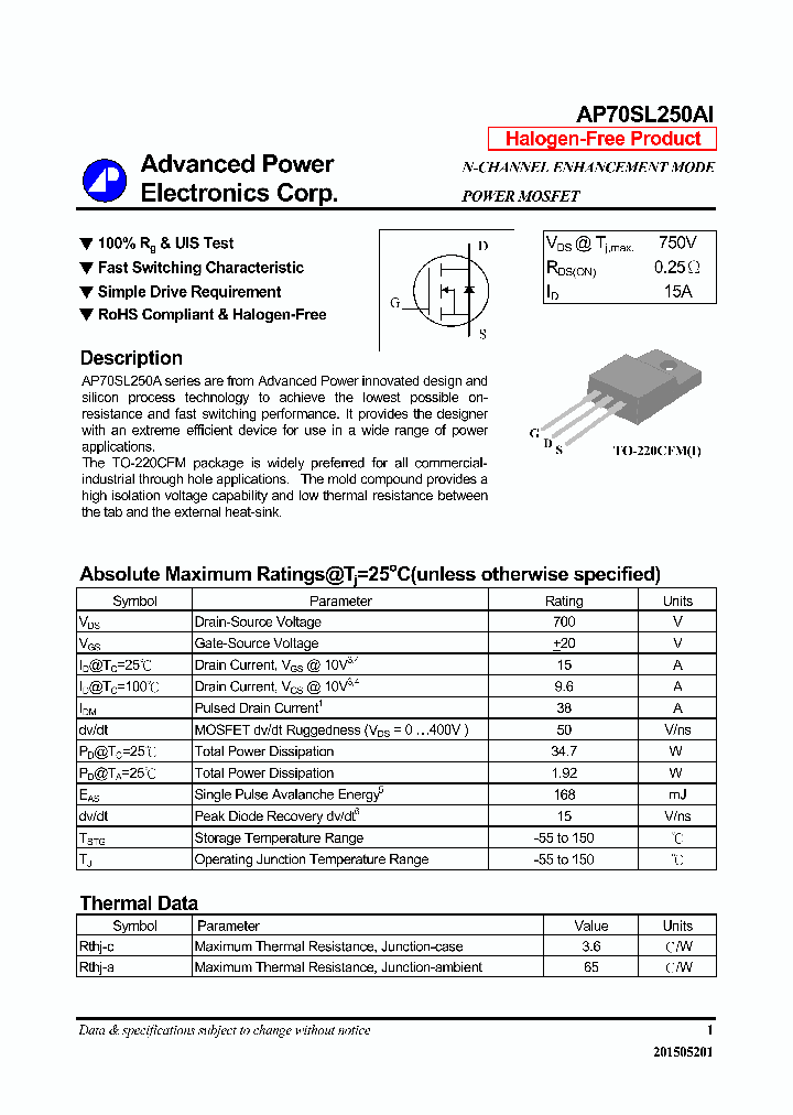 AP70SL250AI_8385205.PDF Datasheet