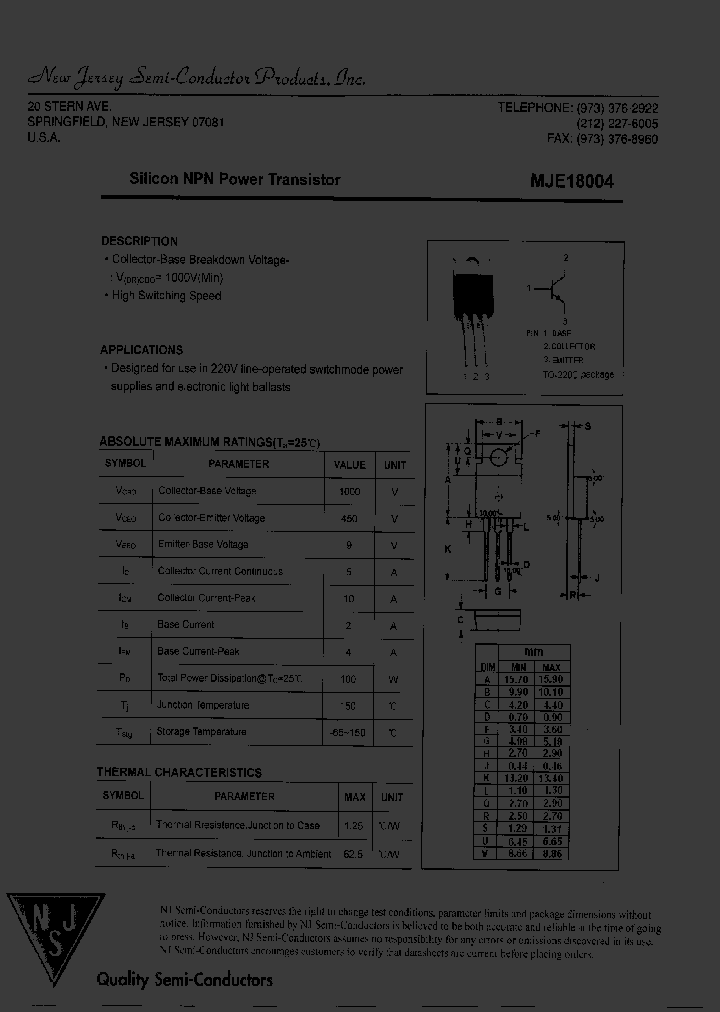 MJE18004_8387354.PDF Datasheet