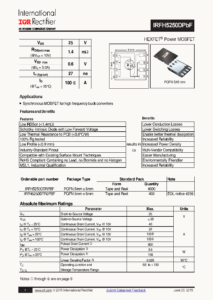 IRFH5250DPBF-15_8390655.PDF Datasheet