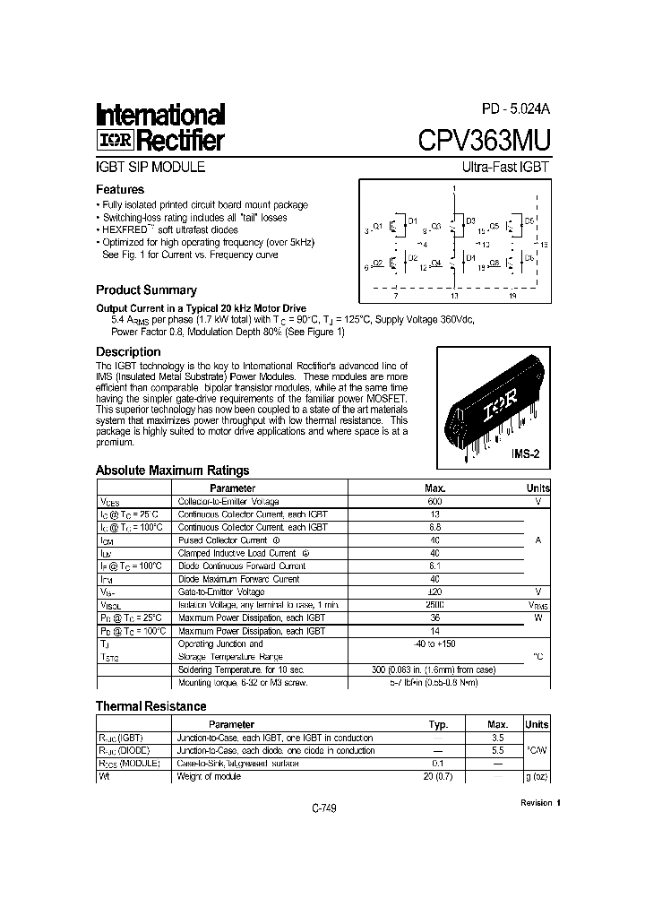 CPV363MU_8392814.PDF Datasheet