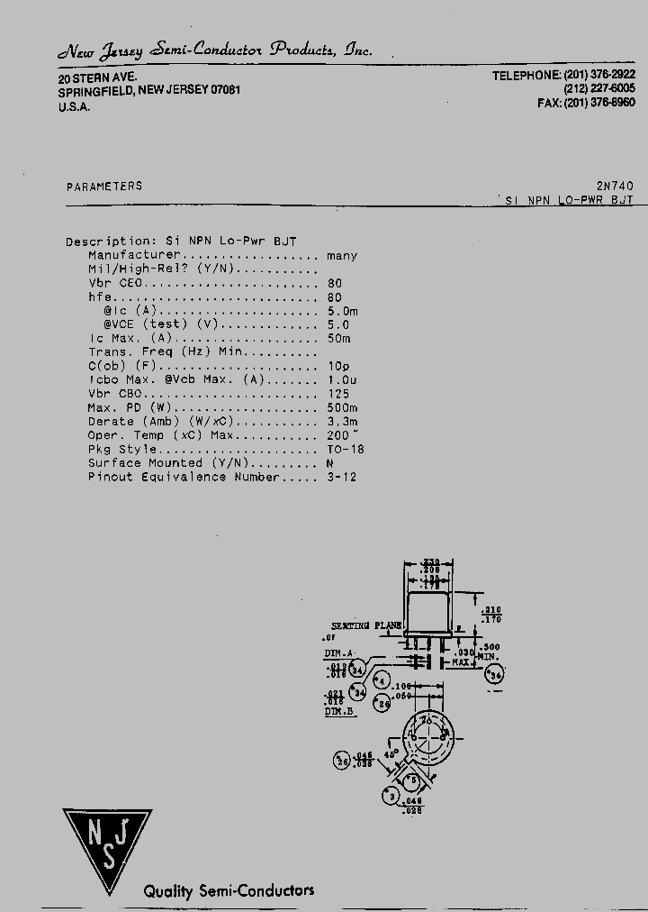 2N740_8394167.PDF Datasheet