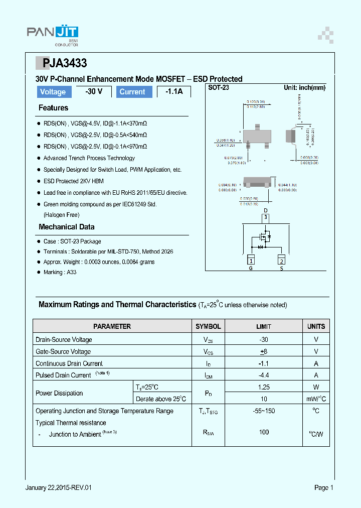 PJA3433_8400032.PDF Datasheet