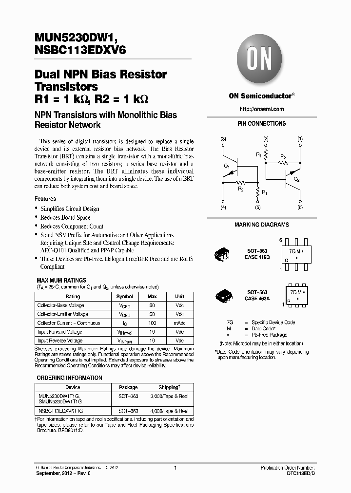 NSBC113EDXV6T1G_8400014.PDF Datasheet