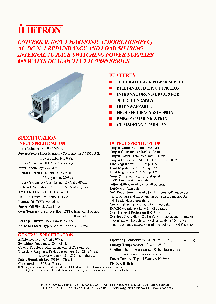 HVP600_8400265.PDF Datasheet