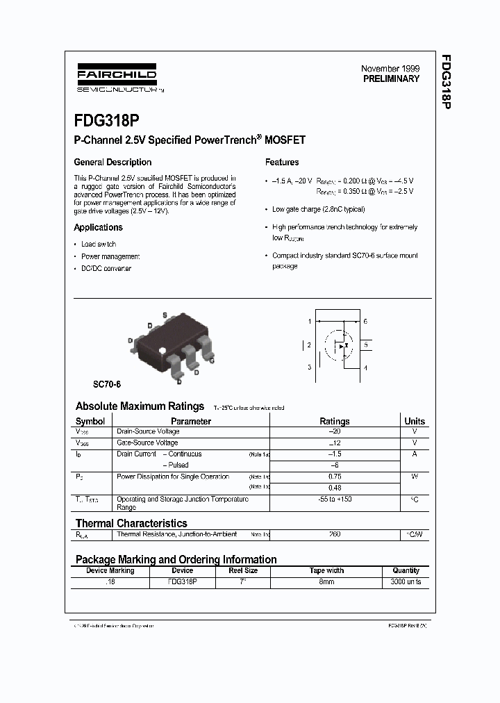 FDG318P_8402230.PDF Datasheet