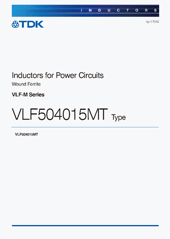 VLF504015MT-100M-16_8402457.PDF Datasheet