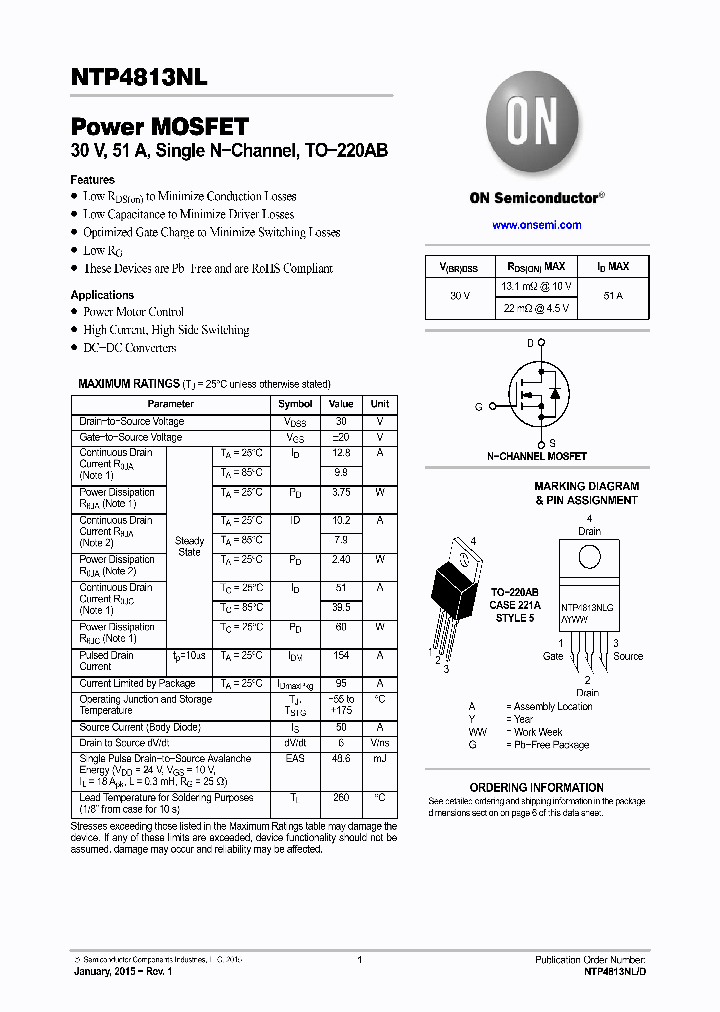 NTP4813NLT4G_8402840.PDF Datasheet