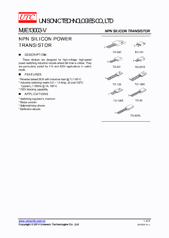 MJE13003-V_8403235.PDF Datasheet