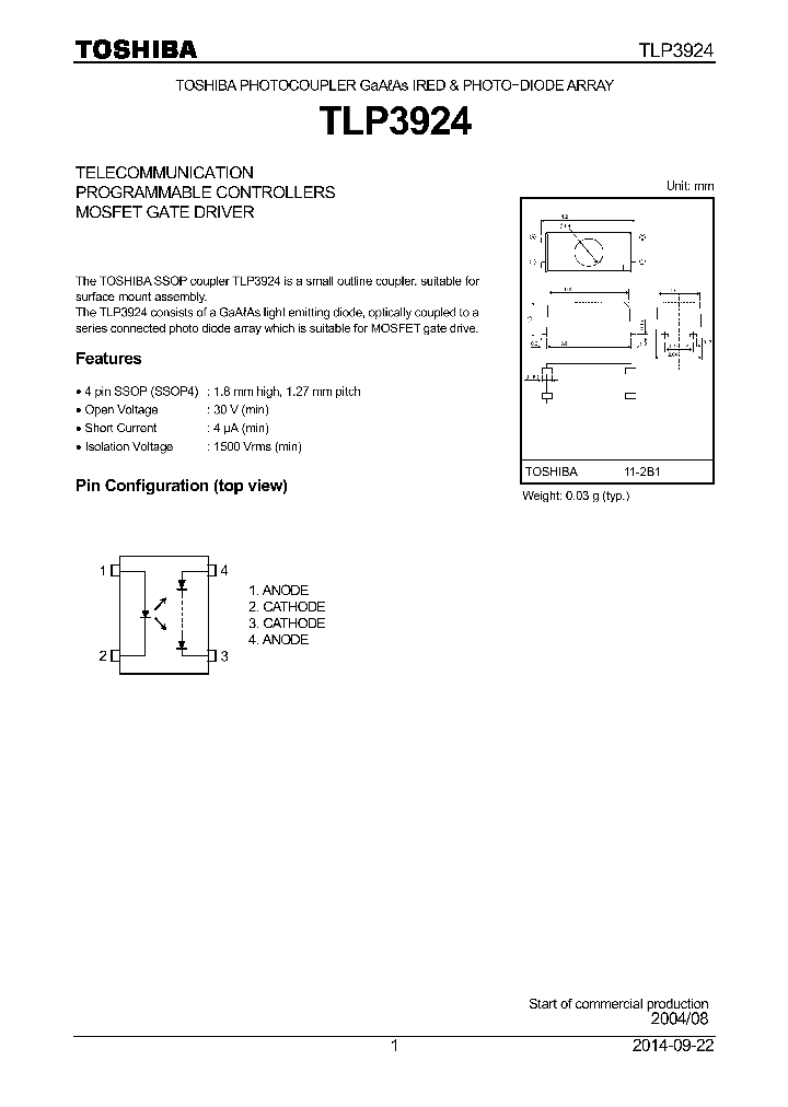 TLP3924-14_8403423.PDF Datasheet