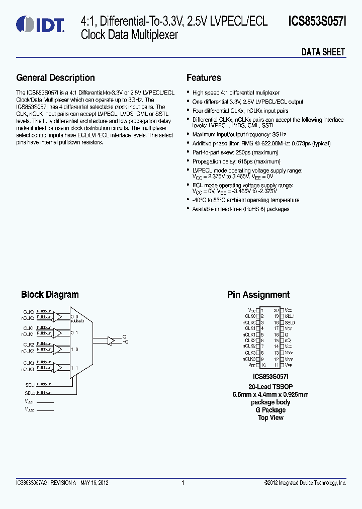 ICS853S057I_8406512.PDF Datasheet