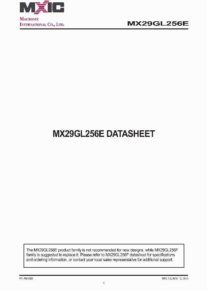 MX29GL256EUXFI11G_8411104.PDF Datasheet