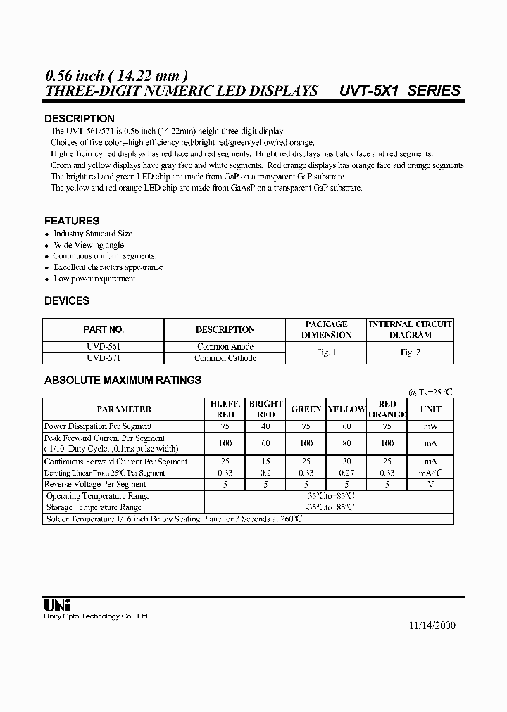 UVT-561HR_8419336.PDF Datasheet