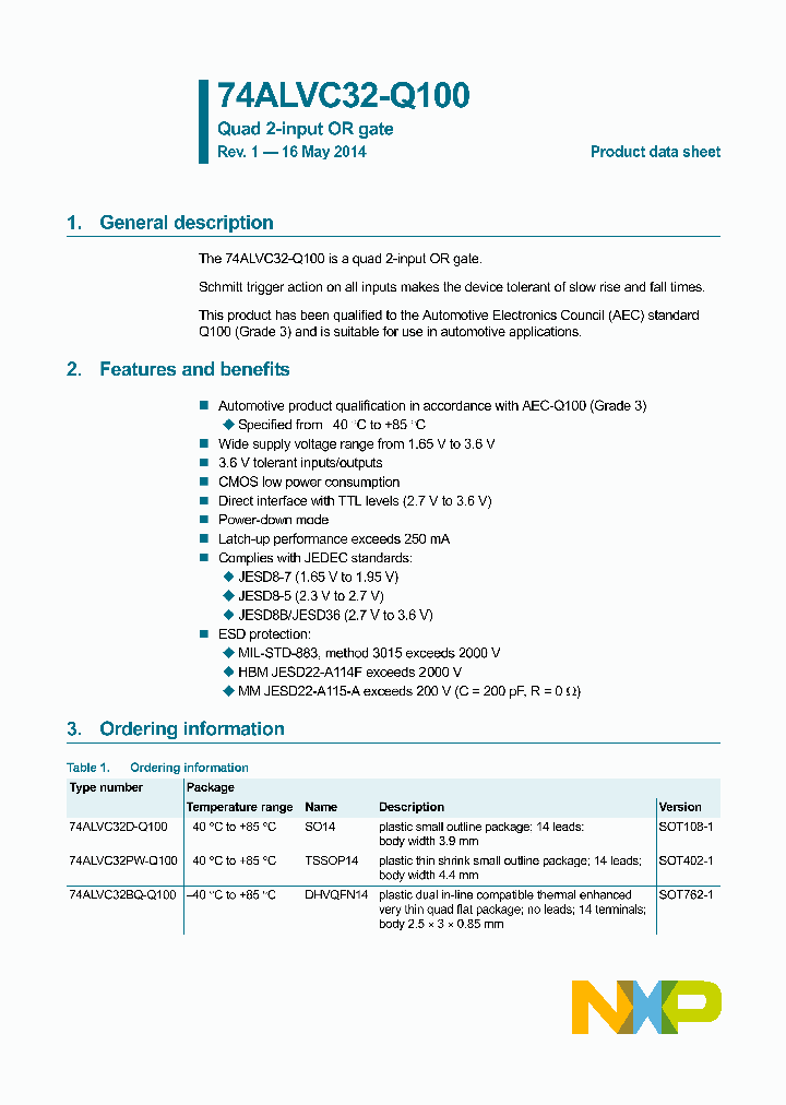 74ALVC32PW-Q100_8424009.PDF Datasheet