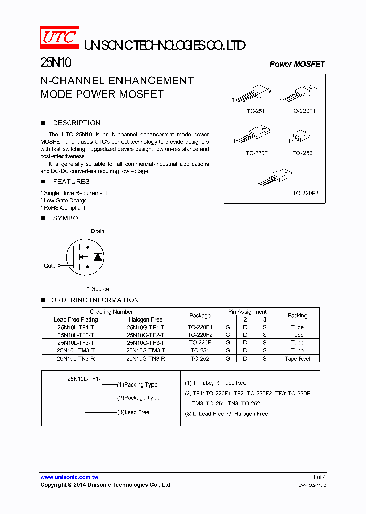 25N10G-TN3-R_8426718.PDF Datasheet