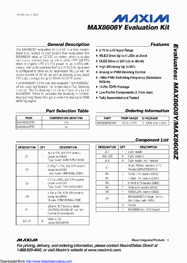 MAX8608YEVKIT_8440150.PDF Datasheet