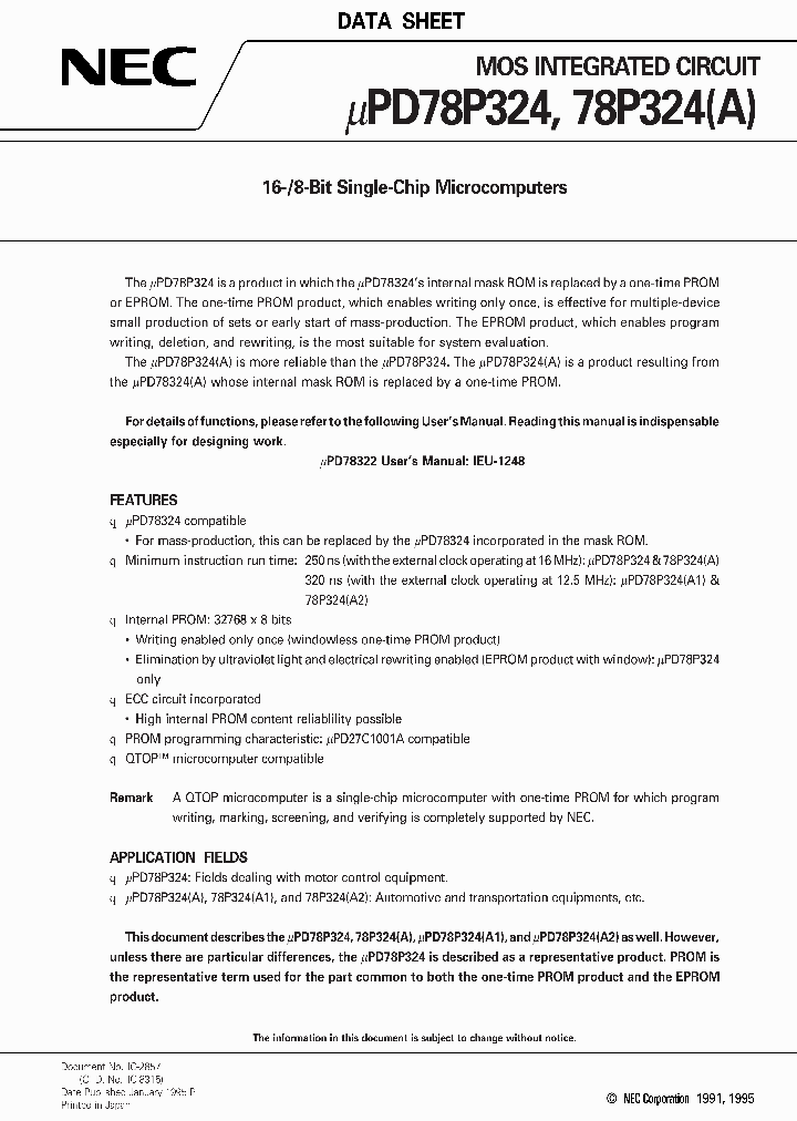 UPD78P324GJA-5BJ_8460559.PDF Datasheet