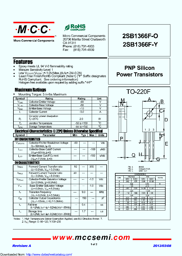 2SB1366F-Y_8464035.PDF Datasheet