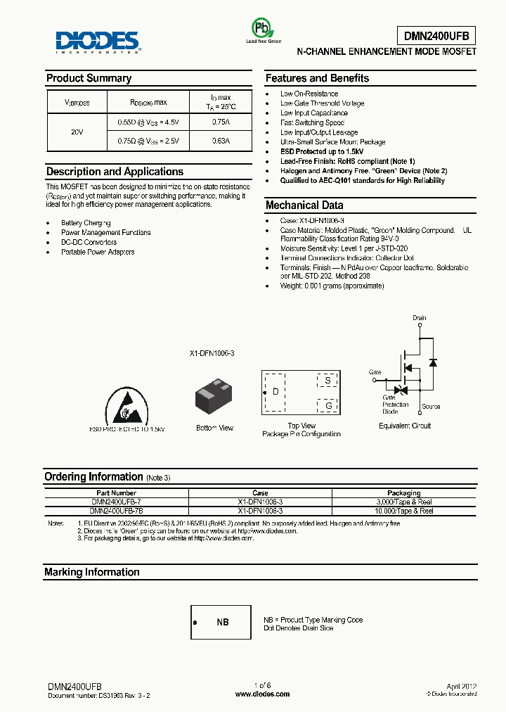 DMN2400UFB-7B_8466678.PDF Datasheet