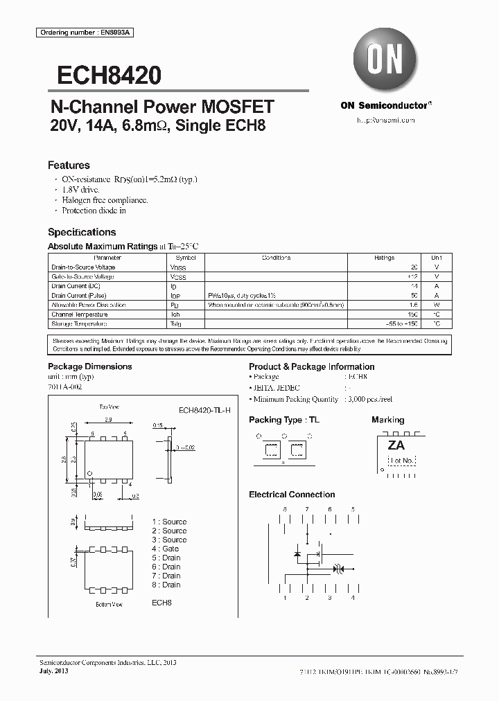 ECH8420-TL-H_8478152.PDF Datasheet
