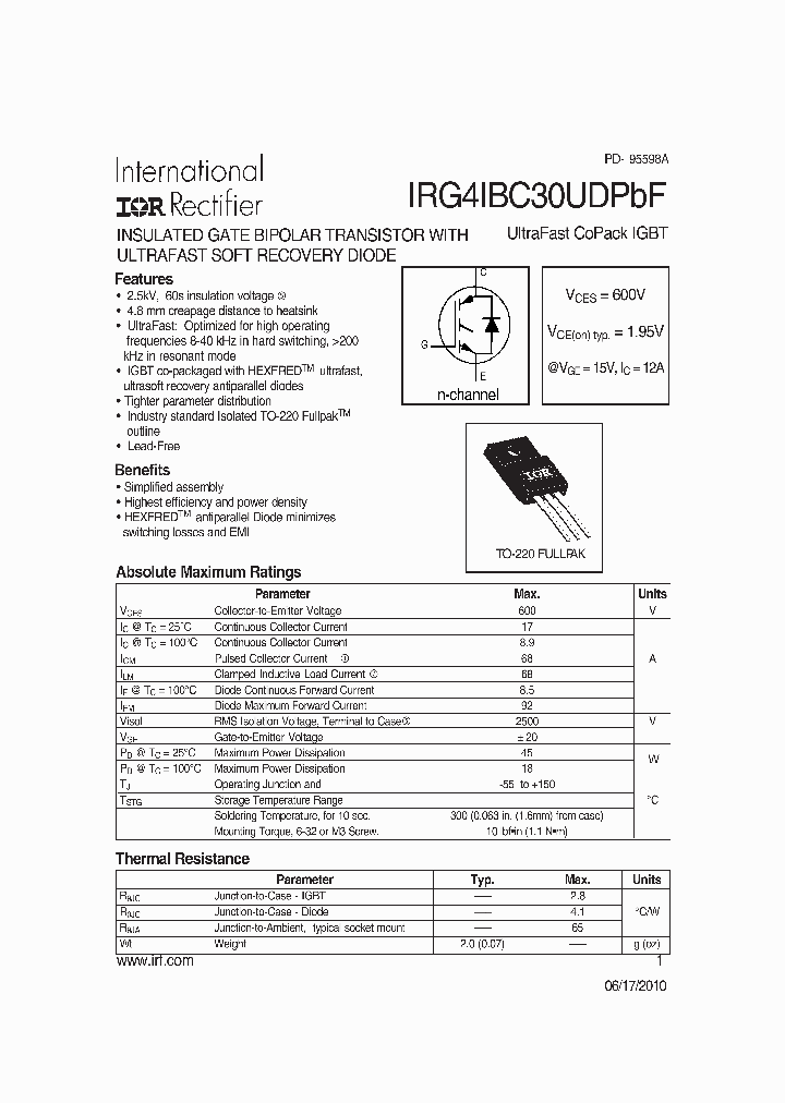 IRG4IBC30UDPBF-15_8487470.PDF Datasheet